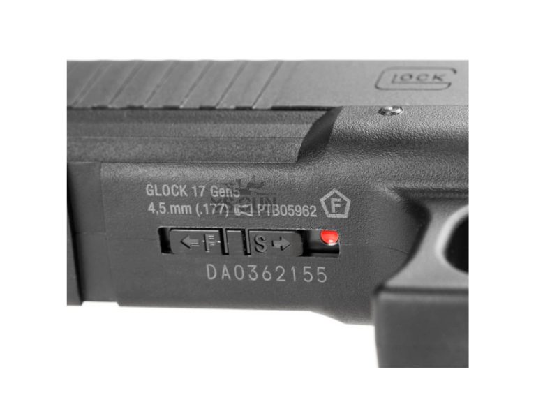 Detalle seguro Pistola Glock 17 Gen 5 MOS 4.5mm Diábolo Blowback