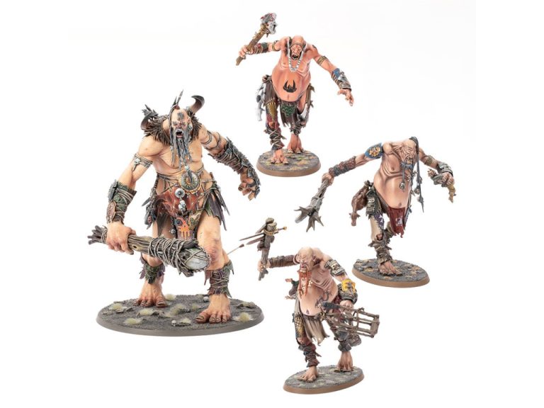 Miniaturas de la Tribu Pisoteadora montadas y pintadas