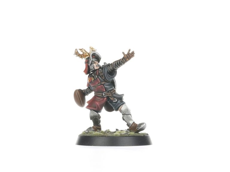 Miniatura de Bretonnian montada y pintada de Blood Bowl
