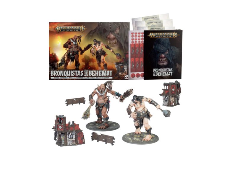 Contenido de la caja del juego de mesa Bronquistas de Behemat