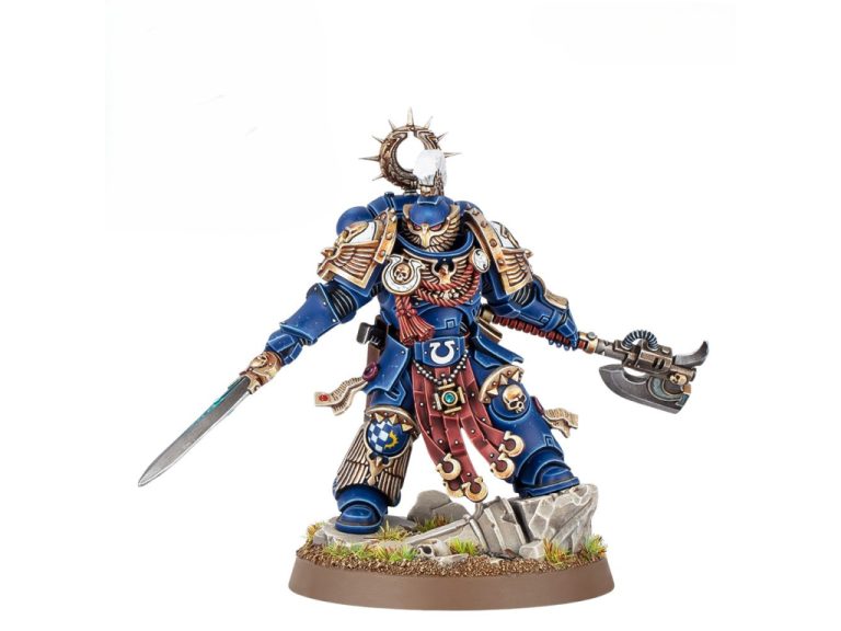 Miniatura pintada de Kaius Konorius en postura de combate
