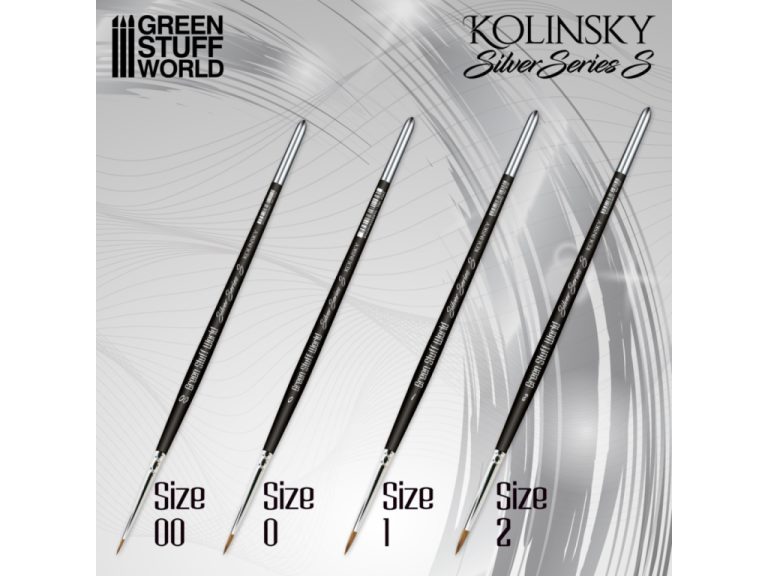 Pinceles Kolinsky Silver Series GSW para pintar miniaturas