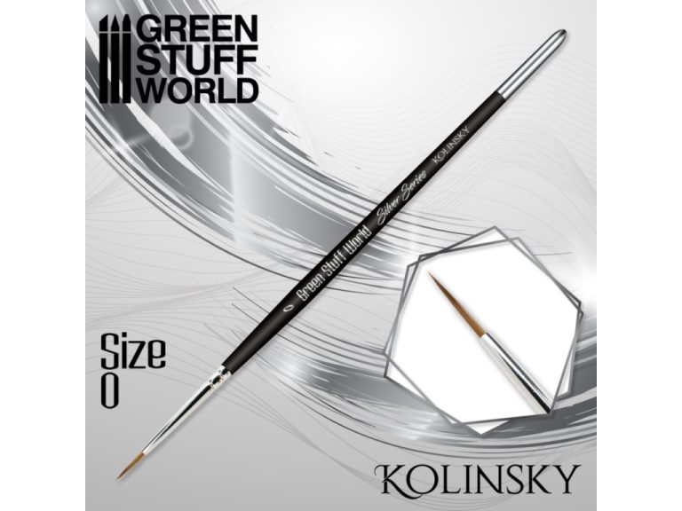 Pincel Kolinsky Silver Series 0 GSW para pintar Warhammer