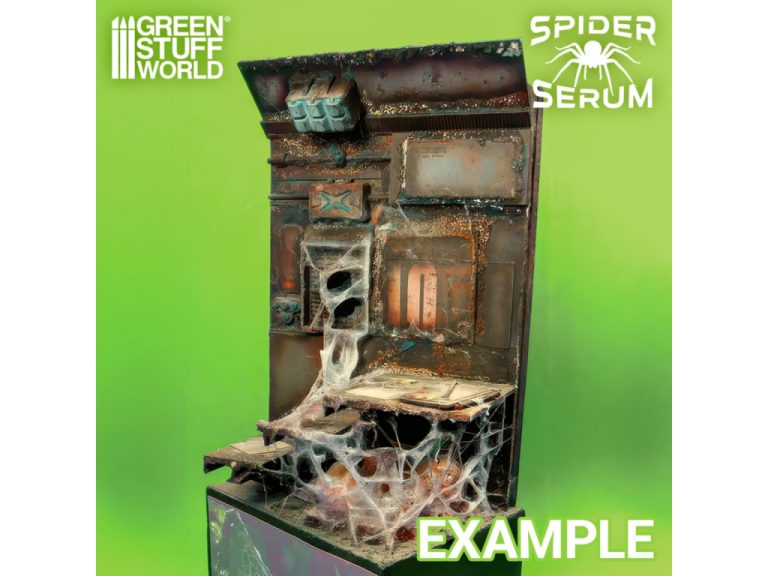 Efecto de telas de araña aplicadas con Serum Tela de Araña GSW en pared