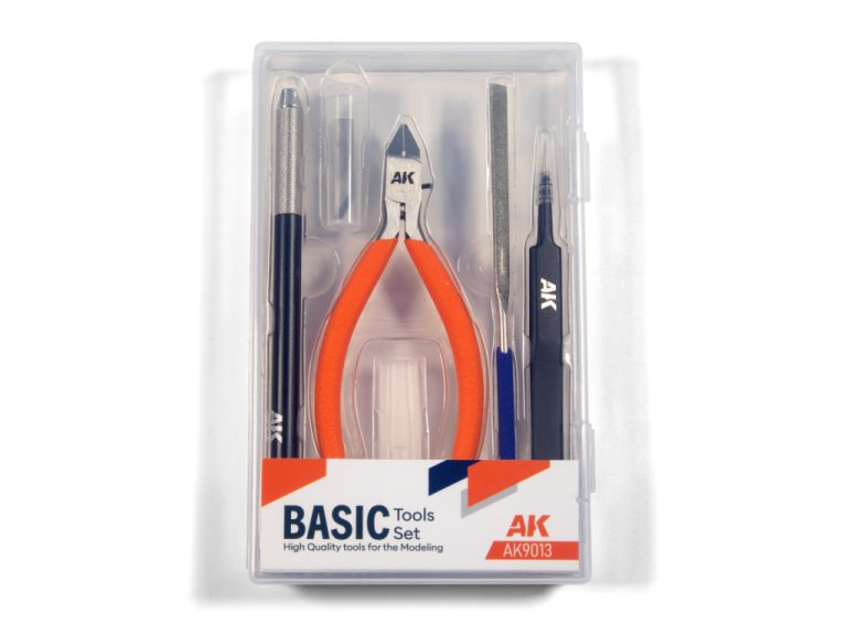 Caja del set de herramientas básicas AK para modelismo