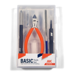 Caja del set de herramientas básicas AK para modelismo