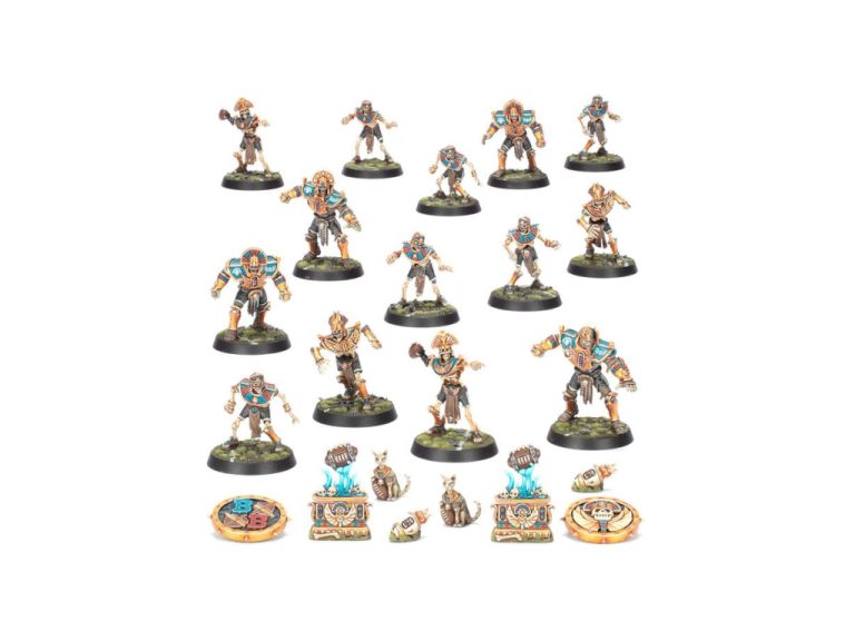 Equipo Nehekhara Nightmares Blood Bowl montado y pintado