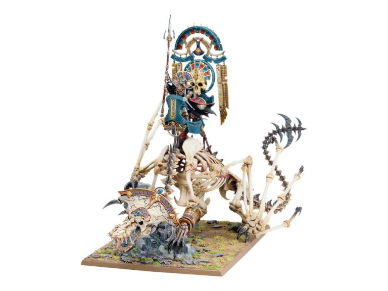 Tomb King Necrolith Bone Dragon montado y pintado