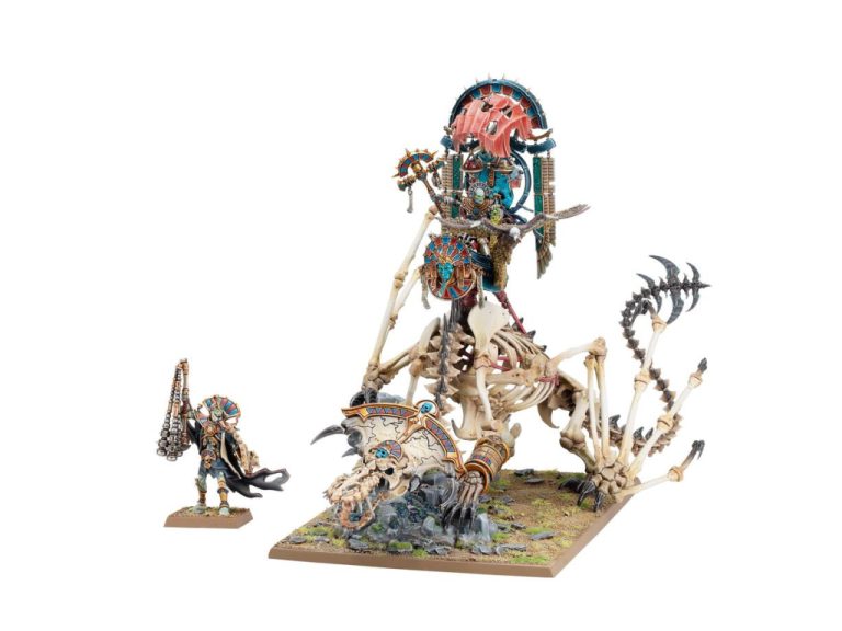 Liche Priest en Necrolith Bone Dragon de Tomb Kings