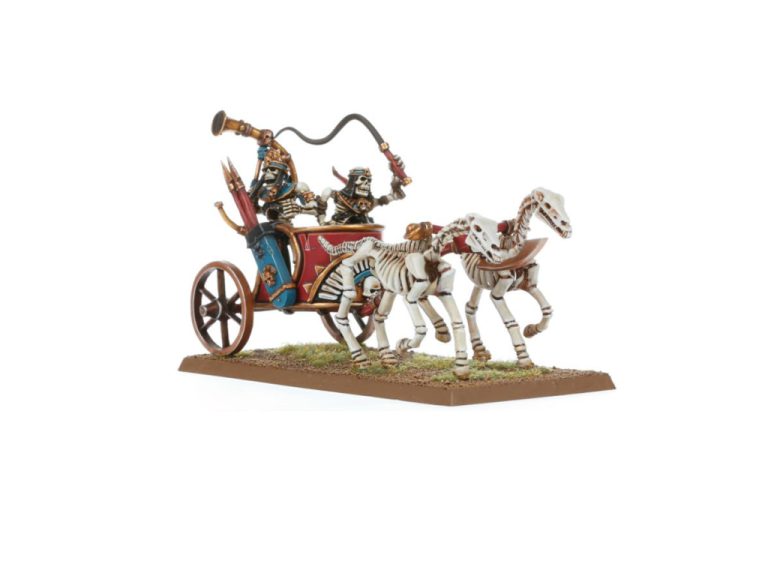 Detalle de carro de combate Skeleton Chariots de Khemri