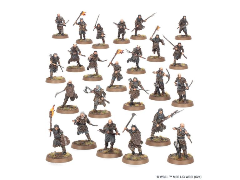 Miniaturas montadas y pintadas de las tribus de la colina