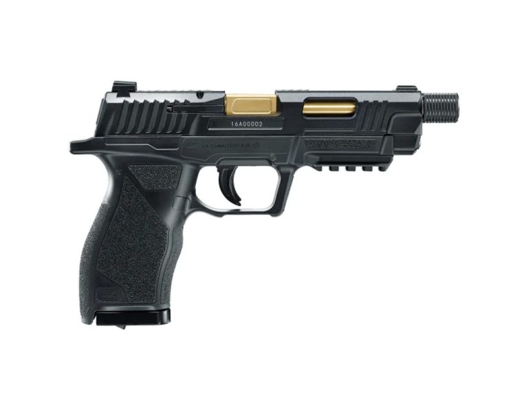 Pistola CO2 4.5mm Umarex Sa10 Blowback Negra lateral detalle cañón