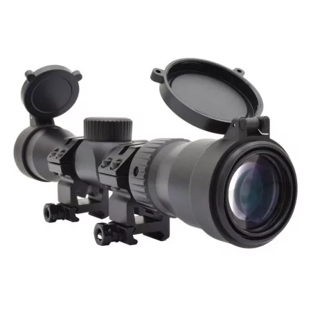 Mira visor 2-7x32 JS Tactical negra, compacta y con zoom ajustable