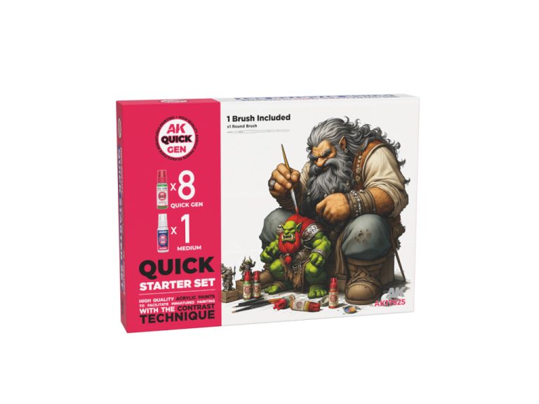 Caja del set Quick Gen AK para iniciación al pintado