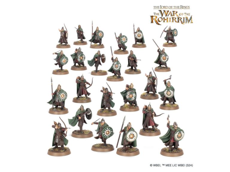 Miniaturas montadas y pintadas de Guerreros de Rohan