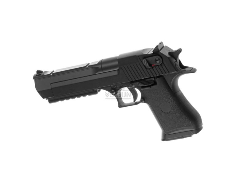 Lateral de la réplica AEP Desert Eagle Cyma CM121 negra