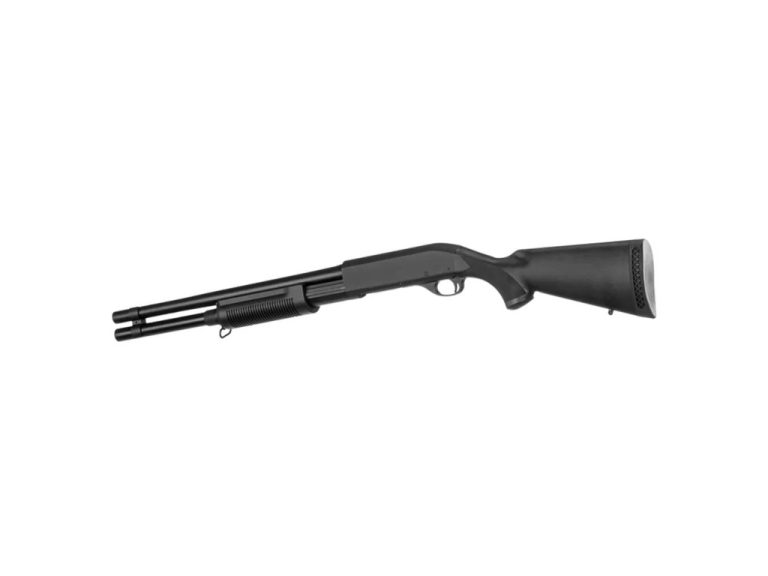 Escopeta Cyma Cm350lm Metal Version Negra perspectiva lateral