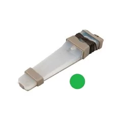 Luz táctica FMA verde con velcro, compacta y de alta visibilidad.