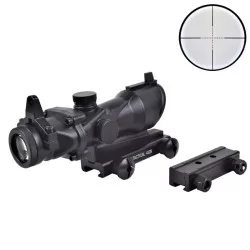 Mira Acog 4x32 JS Tactical negra con zoom 4x y rieles ajustables