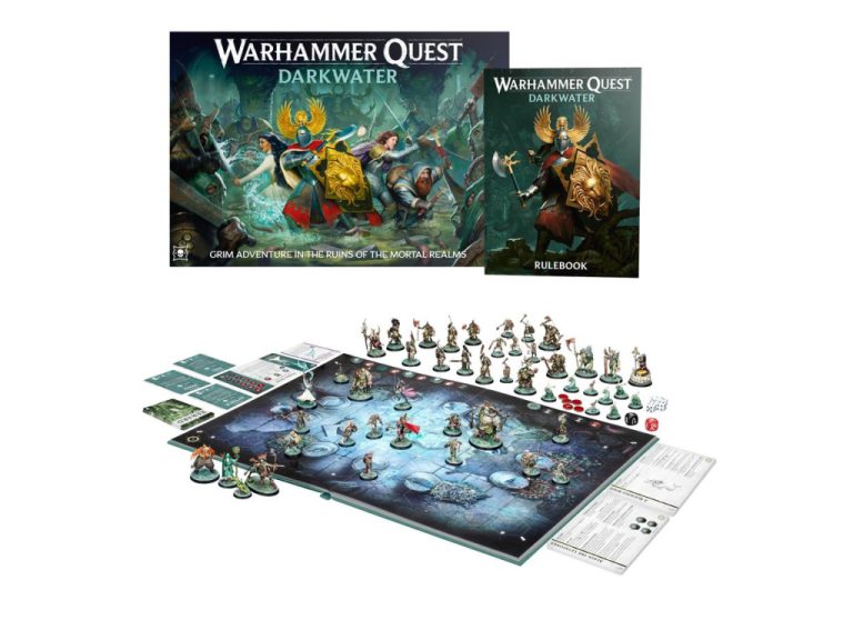 Contenido de la Caja Warhammer Quest Darkwater en inglés