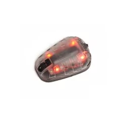 Luz táctica para casco Element negra con iluminación roja.