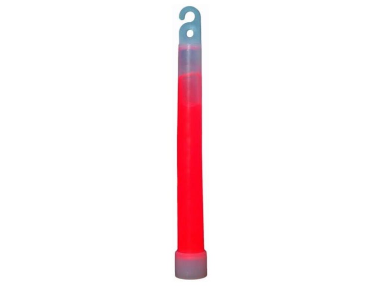Luz química roja, compacta y de alta visibilidad para señalización.