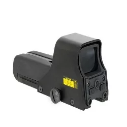 Mira holográfica 552 Eotech negra Raccoon con retícula iluminada para airsoft.