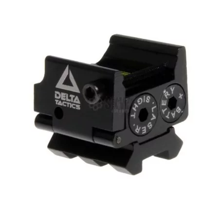 Láser rojo para pistola con rail Picatinny Delta Tactics, preciso y compacto.