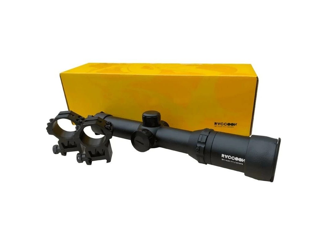 Mira Retro-iluminada 1-4x24 Short Dot Raccoon DMR - Buena Calidad