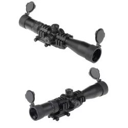 Mira Theta Optics 3-9x40 retroiluminada con regulación exterior para disparos precisos