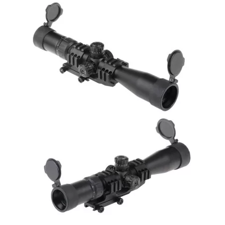 Mira Theta Optics 3-9x40 retroiluminada con regulación exterior para disparos precisos