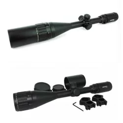 Mira SNIPER 4-16x50AOL retroiluminada con parasol y anillas para disparos precisos