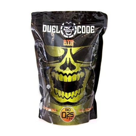 BOLSA BOLAS AIRSOFT DUEL CODE BIO 0,25 G BLANCAS 1KG