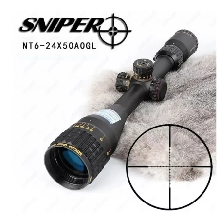 Mira Visor Sniper Retro-iluminada 6-24x50 VSGun Negro Profesional
