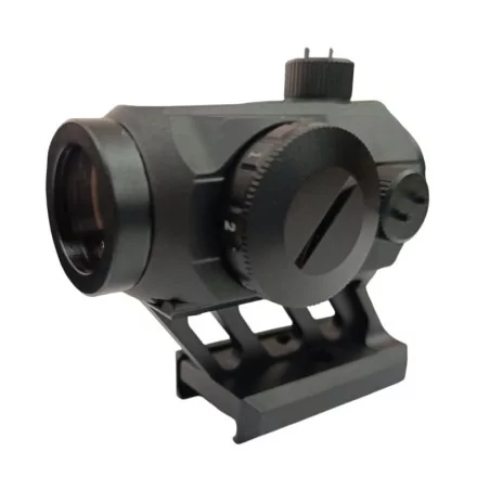 Mira Red Dot Combat Zone T1, montura 45º, luz roja ajustable, regulación en 4 direcciones, metal negro.