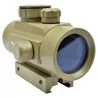 Mira Red Dot JS-Tactical 40mm color tan, punto rojo/verde ajustable, metal, raíl 20mm