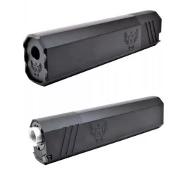Silenciador Osprey 175 mm negro, compacto y resistente.