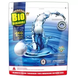 BOLSA BOLAS AIRSOFT BIO BLANCAS G&G 0,25 G 4000 BOLAS