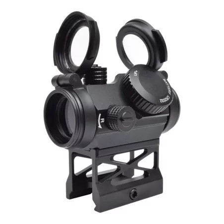 Red Dot T1 JS-Tactical, metal, 12 niveles de intensidad, soportes incluidos.