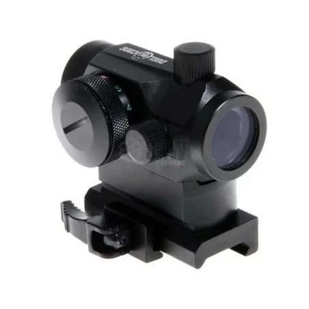Red Dot T1 QD Duel Code Negro, anclaje rápido, luz roja y verde, metal resistente.