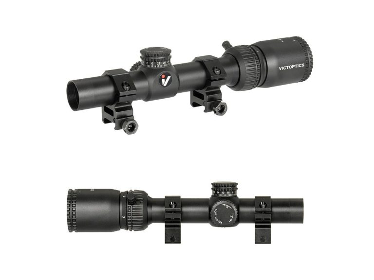 Visor Zod 1-4X20 Victoptics, aluminio 6061-T6, retícula VMD-2, lente antirreflectante, montura RIS 22mm.