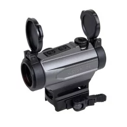 Visor Srd 1X20 Victoptics Gris, aluminio 6063, lente antirreflectante, anclaje QD, montura baja.