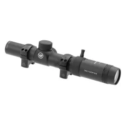 Visor Short Dot Vector Optics Forester Jr 1-4X24 Negro, aluminio T6, retícula VFD-3, aumento 1-4x, rail Picatinny.