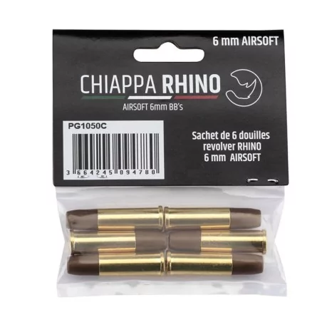 JUEGO DE 6 BALAS REVOLVER CHIAPPA RHINO