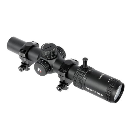 Visor S6 1-6X24 Victoptics, aluminio 6061-T6, retícula VI-CTSIX, lente antirreflectante, montura RIS 22mm.