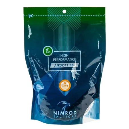 BOLAS BLANCAS MARCA NIMROD 0.28 BIODEGRADABLES HIGH PERFORMANCE