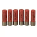 Set de 6 cartuchos para escopetas Cyma, compatibles y de alta calidad.