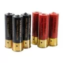 Set de 6 cartuchos para escopetas Double Eagle, compatibles y de alta calidad.