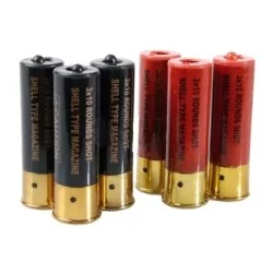 Set de 6 cartuchos para escopetas Double Eagle, compatibles y de alta calidad.