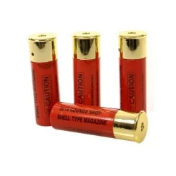 Pack de 4 cartuchos ASG 30RDS en color rojo, compatibles con escopetas.